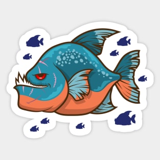 Mean Fish Sticker